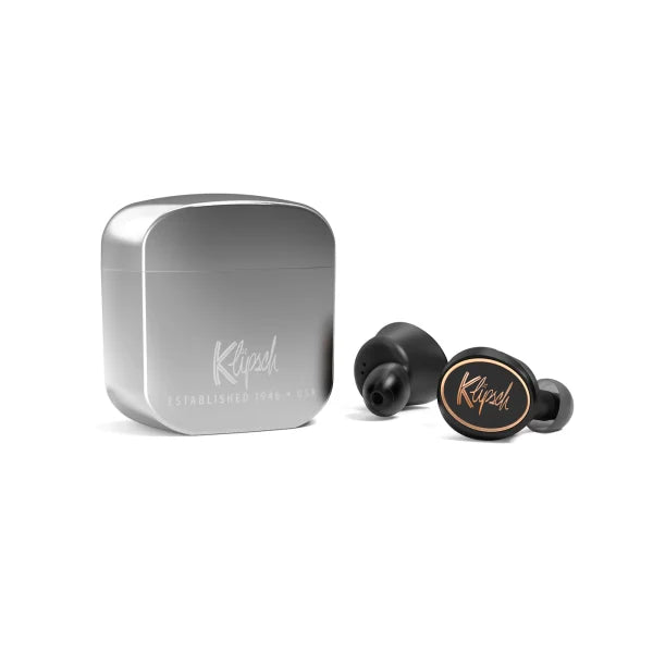 Klipsch T5 True Wireless Earphones With Charging Case Bluetooth Earphones ,earbuds (silver Color Body )